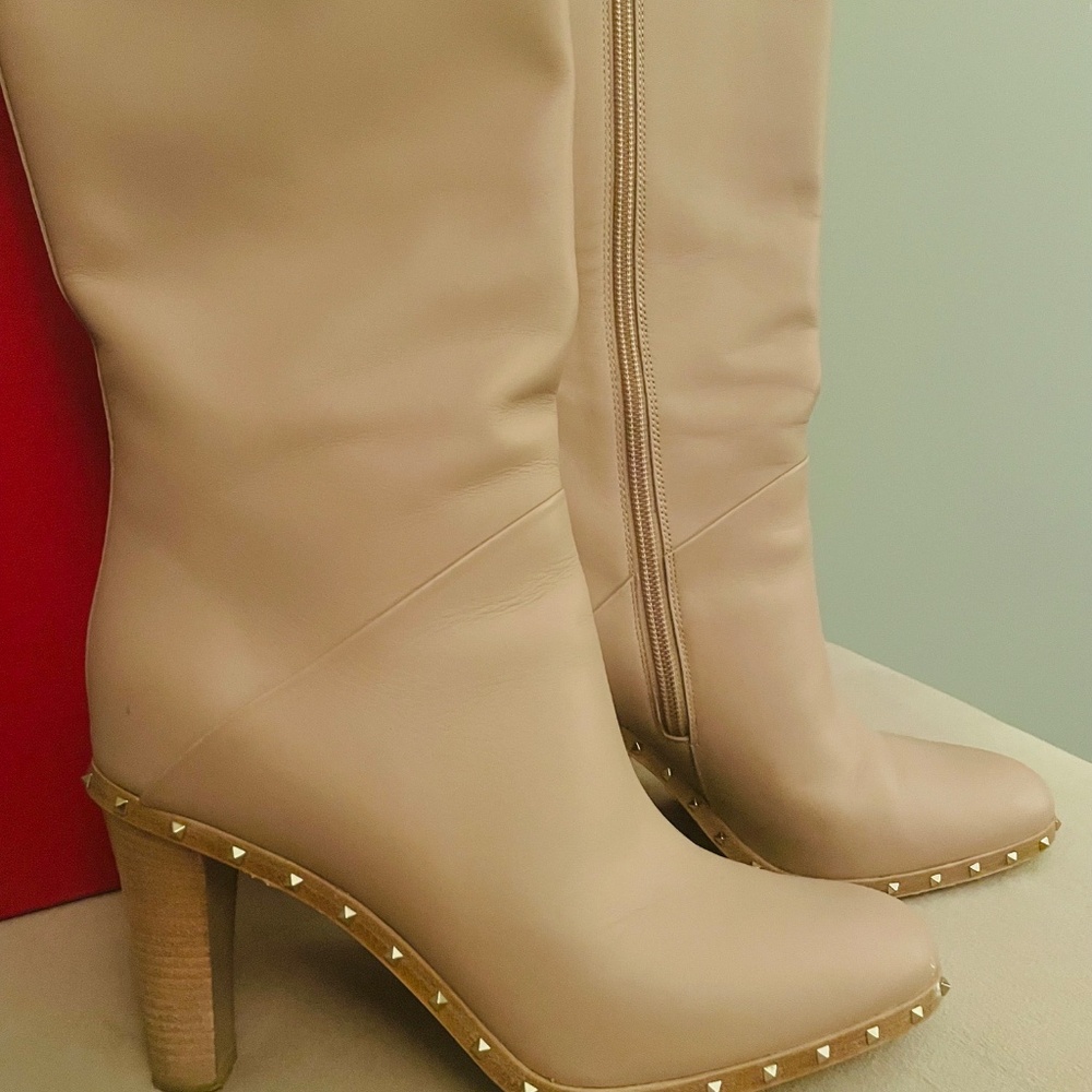 VALENTINO GARAVANI Rockstud Spike leather boots - Picture 2 of 4